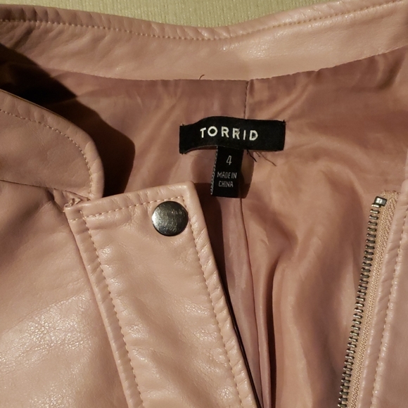 Dusty Rose "Leather" Moto Jacket - Picture 4 of 6